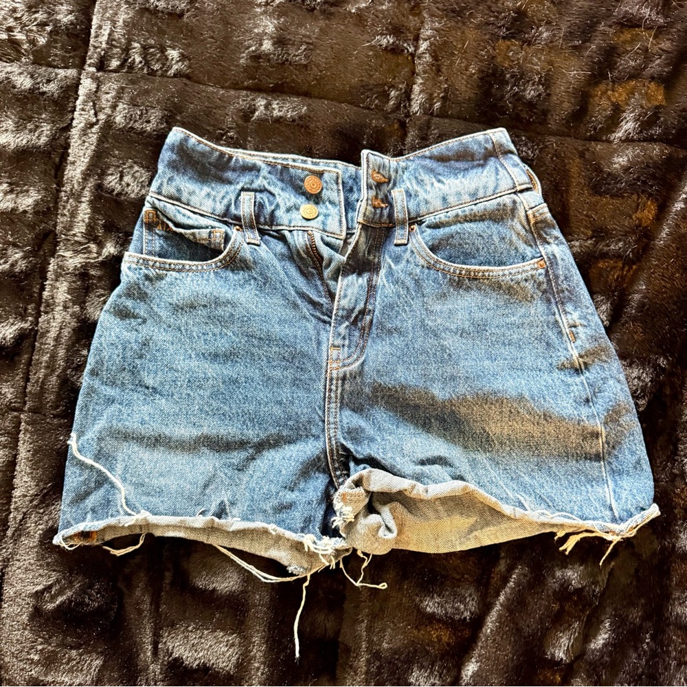 Armani Exchange High-Waisted Denim Shorts